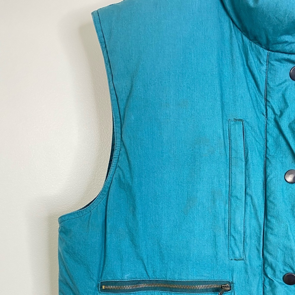 VINTAGE FOXLAND 🦊 MENS DOWN FILLED PUFFER VEST WITH MULTIPLE POCKETS MEDIUM - Picture 5 of 14